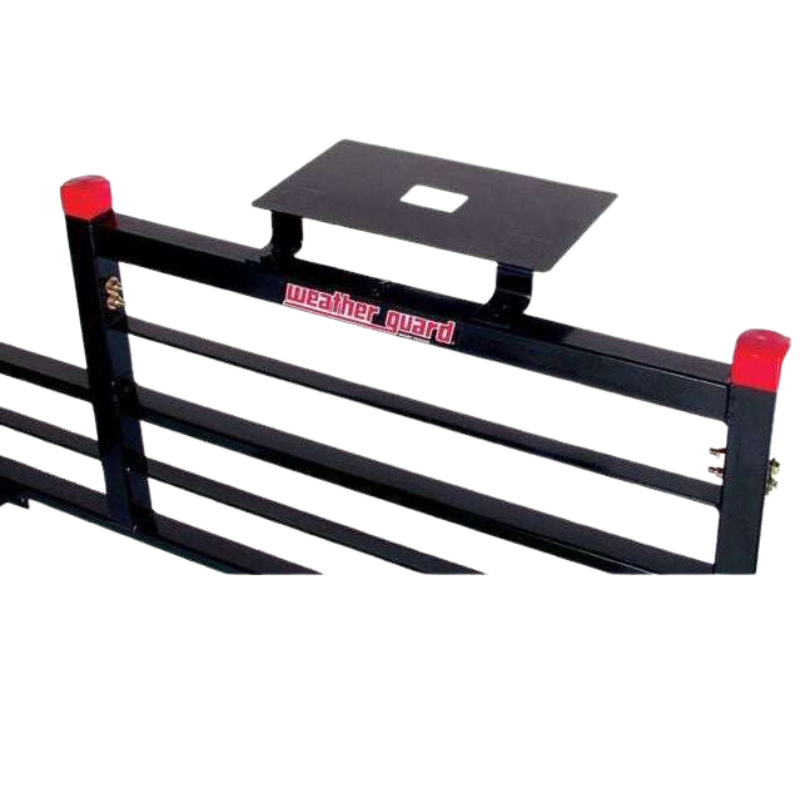 Weather Guard Cab Protector Ladder and Light Mount, Rectangular Base, Gloss Black (1920)