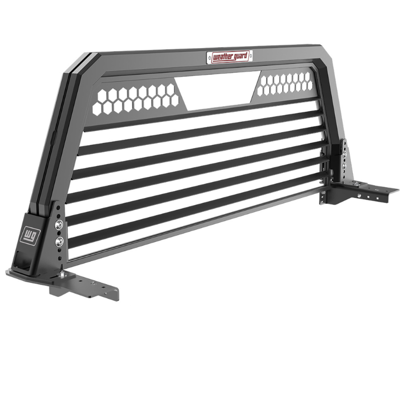 Weather Guard Louvered Aluminum Headache Rack, Matte Black (11904-52-01)