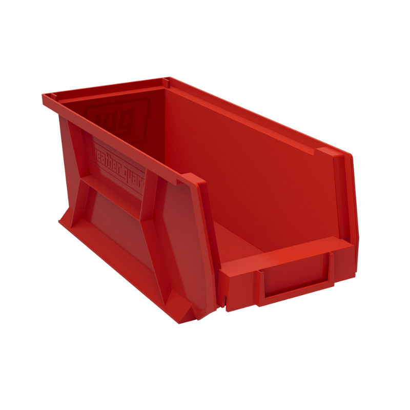 Weather Guard 9854-7-02 Red Stackable Van Shelf Bins, 6.6x6x15.4 in, 6-Pack