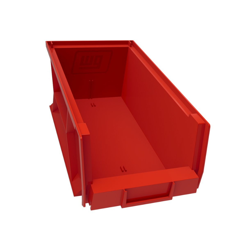 Weather Guard 9856-7-02 Red Stackable Van Shelf Bins, 8.2x6x13.2 in, 6-Pack
