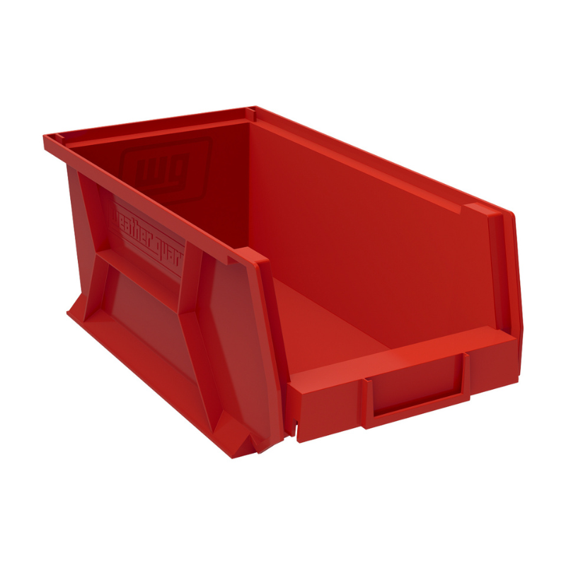 Weather Guard Red Stackable Van Shelf Bins, 8.2 x 6 x 13.2 in, 6-Pack (9856-7-02)