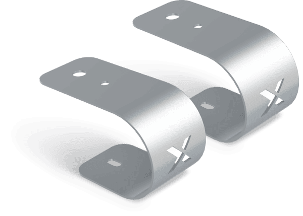 LIGHT TAB SET, BRUSHED STAINLESS STEEL FINISH