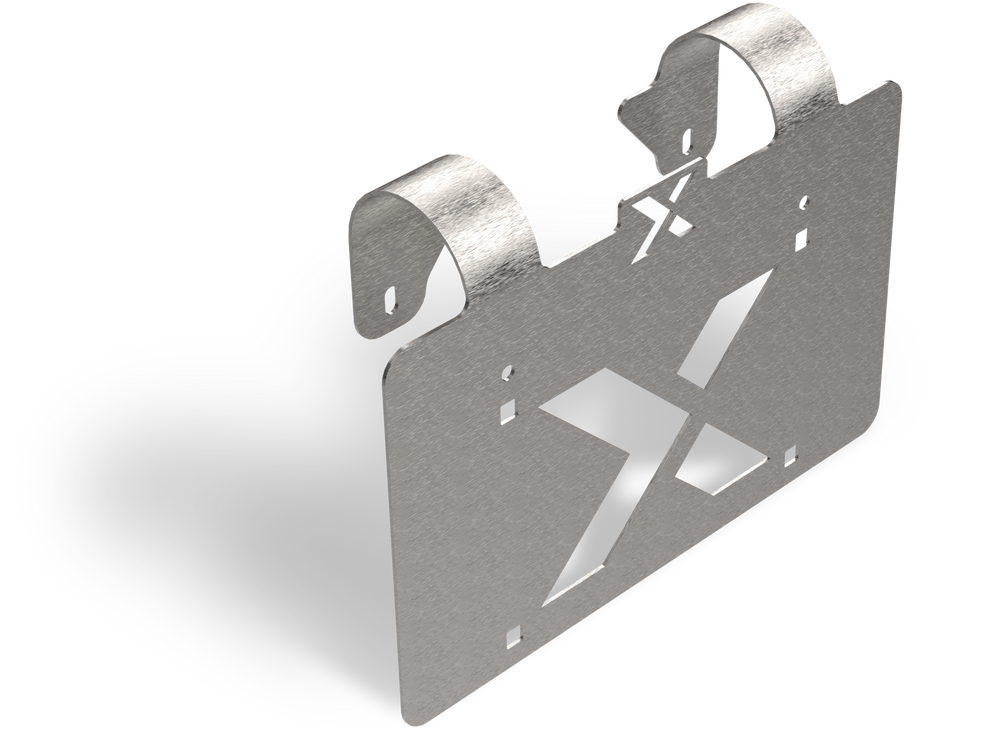 LICENSE PLATE 14 GA 4B FINISH STAINLESS STEEL