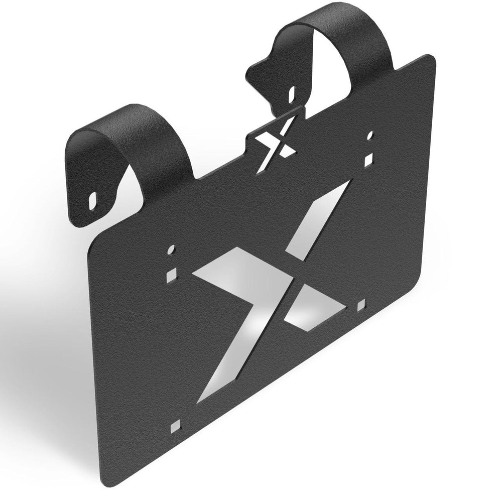 LICENSE PLATE 14 GA 2B FINISH STAINLESS STEEL POWDERCOATED BLACK