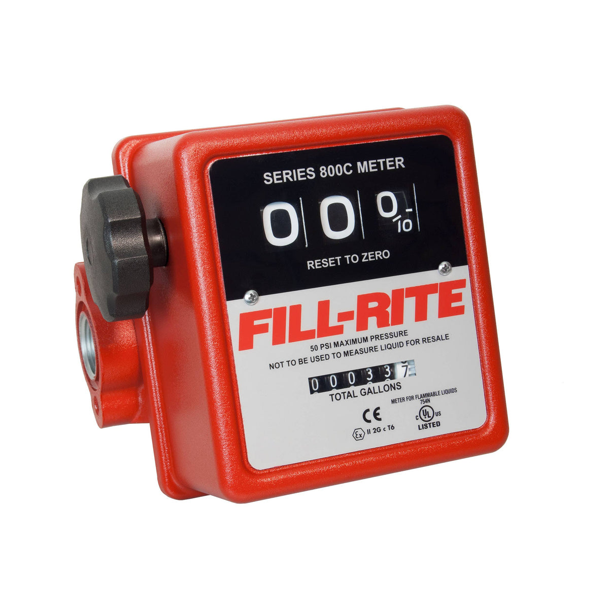 Fill-Rite 807C 3/4 in. Mechanical Fuel Meter, 5-20 GPM, Gallons