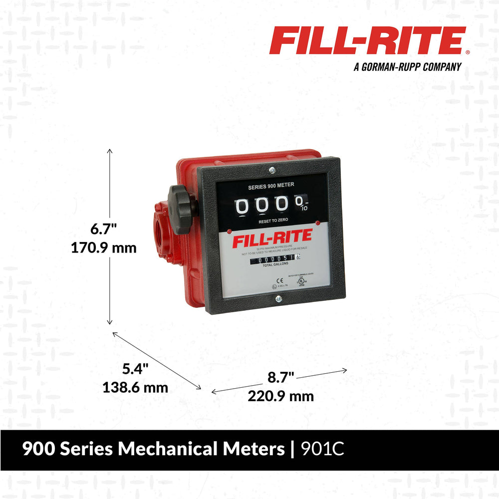 Fill-Rite 901C dimensions
