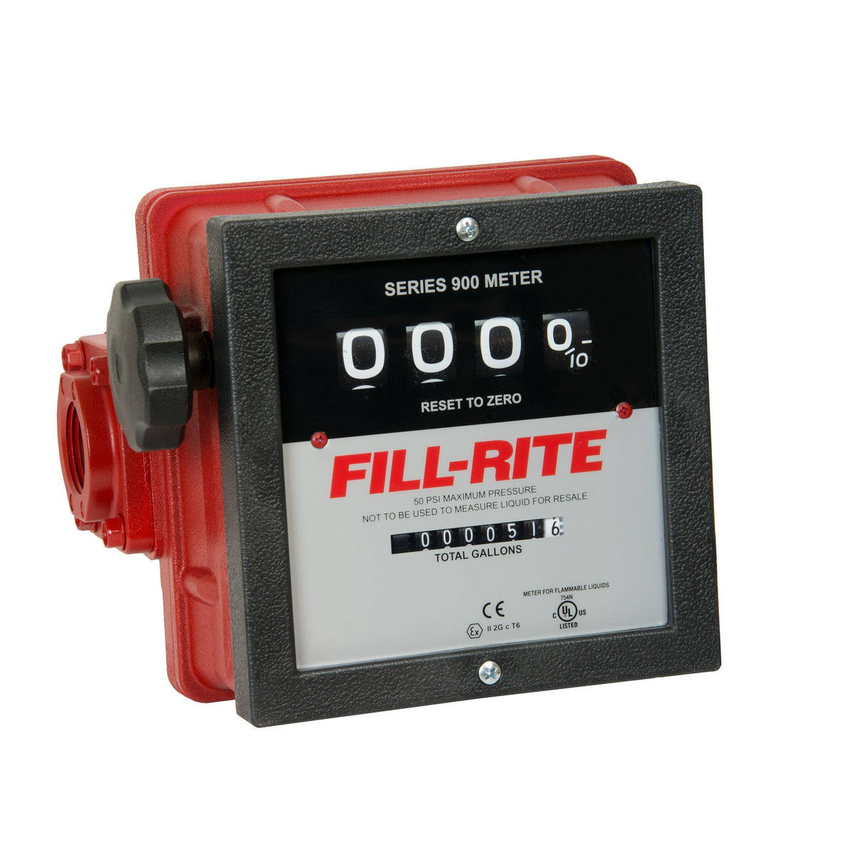 Fill-Rite 901C 1 in. Mechanical Fuel Meter, 6-40 GPM, Gallons