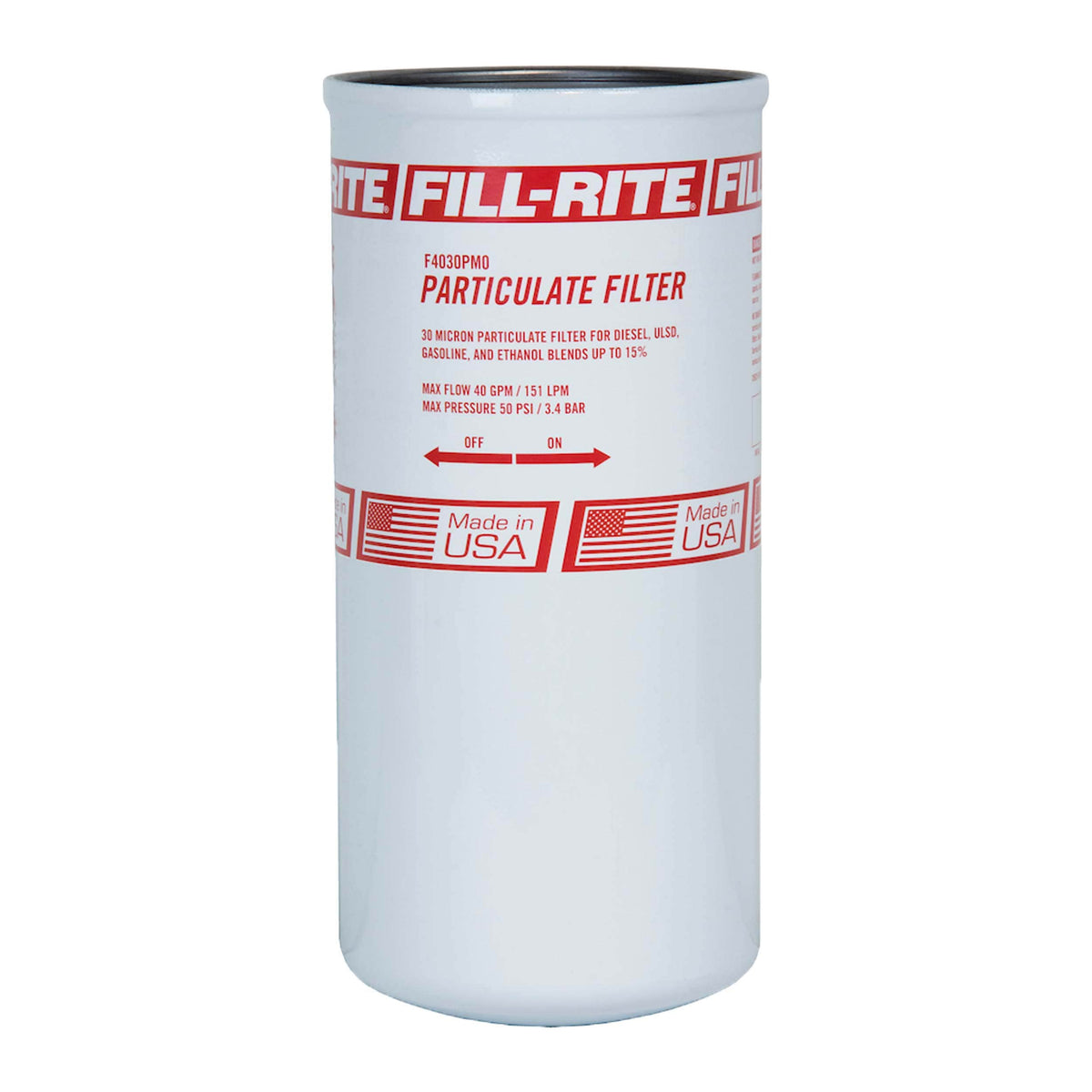 Fill-Rite F4030PM0 30 Micron Particulate Fuel Filter, 40 GPM