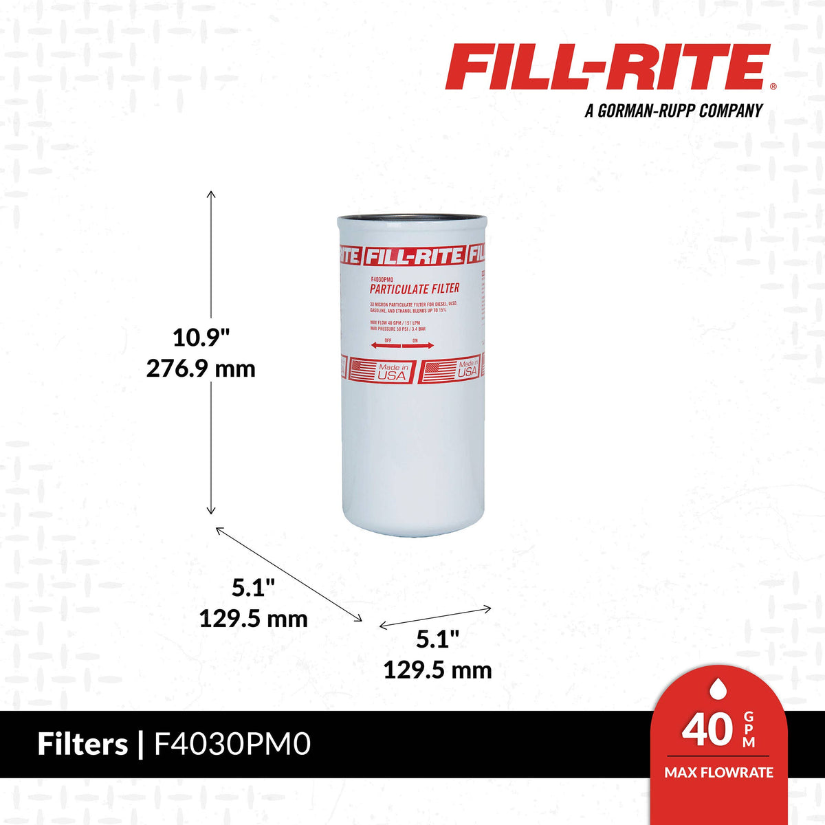 Fill-Rite F4030PM0 dimensions