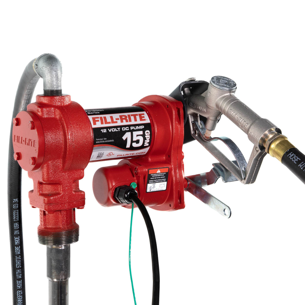 Fill-Rite FR1210H 15 GPM 12V Fuel Transfer Pump with Manual Nozzle