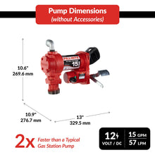 Fill-Rite FR1210HA dimensions