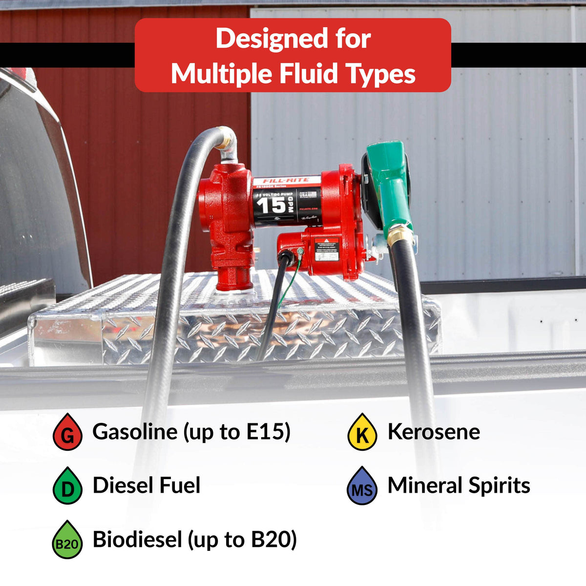 Fill-Rite FR1210HA1 compatible fluids