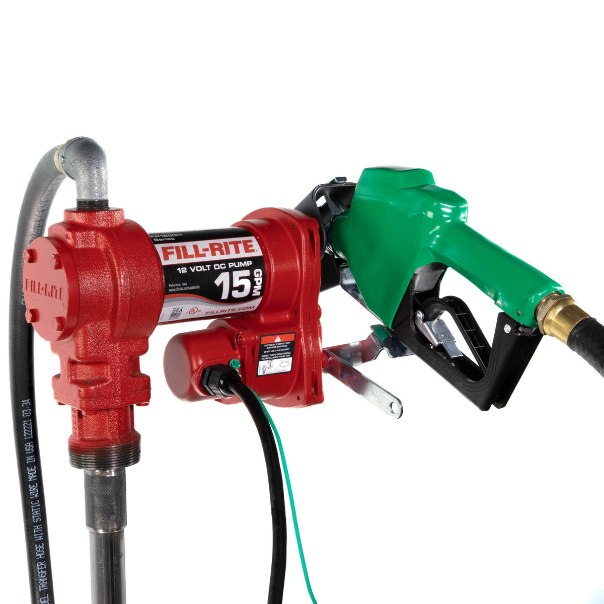 Fill-Rite FR1210HA1 15 GPM 12V Fuel Transfer Pump with Automatic Diesel Nozzle