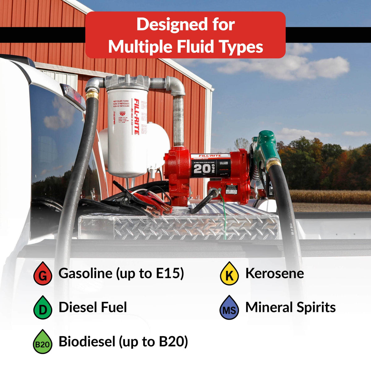 Fill-Rite FR4210HBFQ compatible fluids