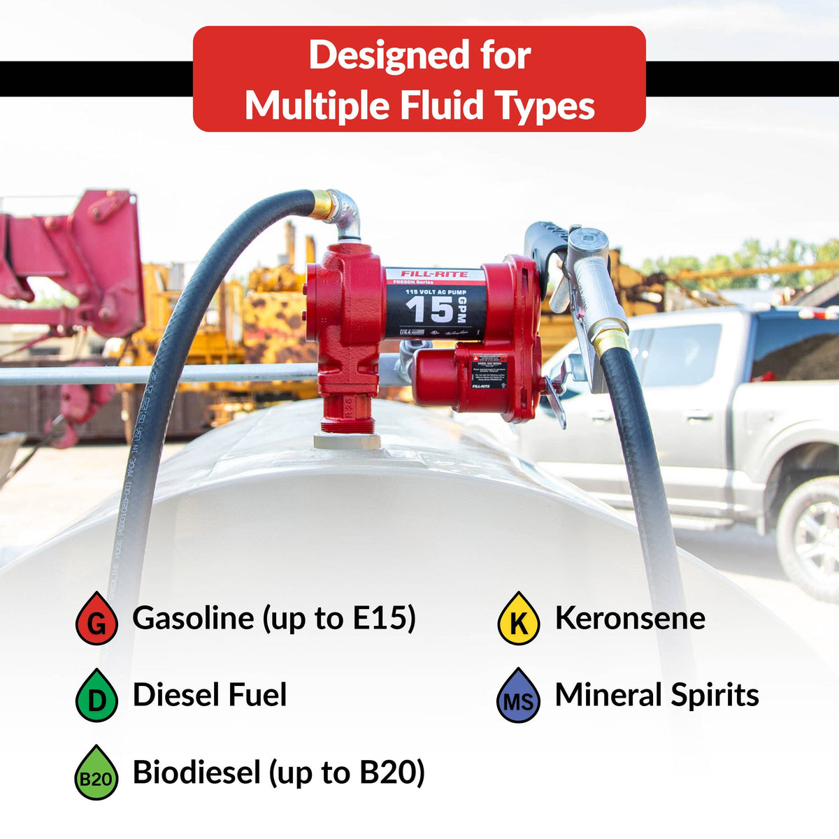 Fill-Rite FR610H compatible fluids
