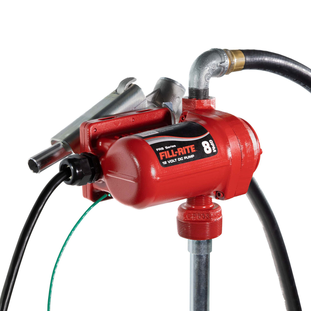 Fill-Rite FR8 8 GPM 12V Fuel Transfer Pump with Manual Nozzle