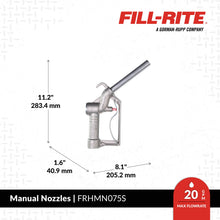 Fill-Rite FRHMN075S dimensions