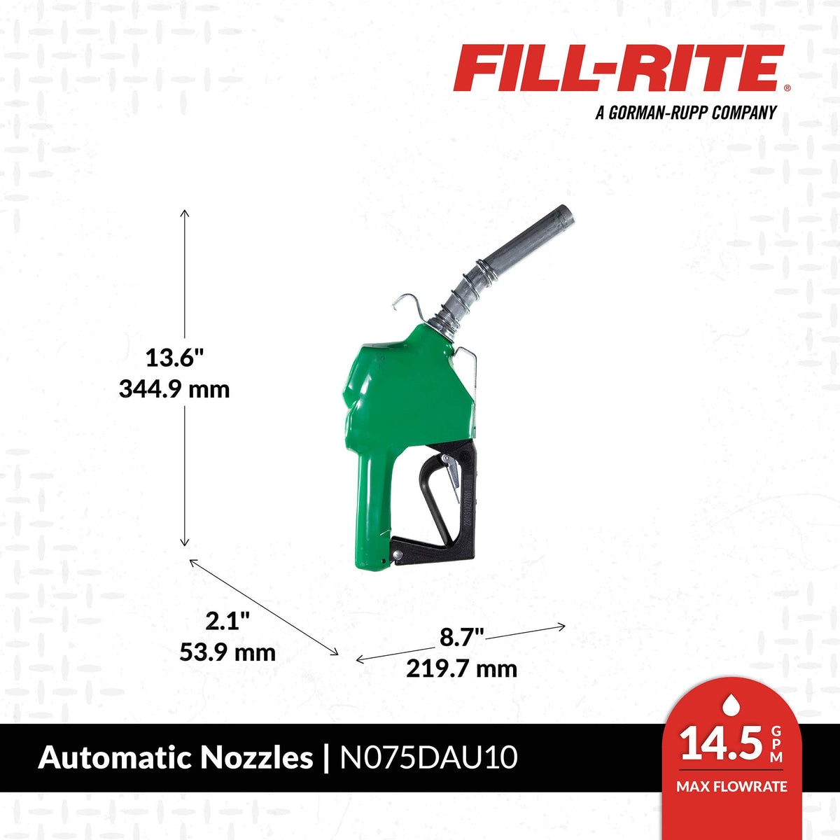 Fill-Rite N075DAU10 dimensions