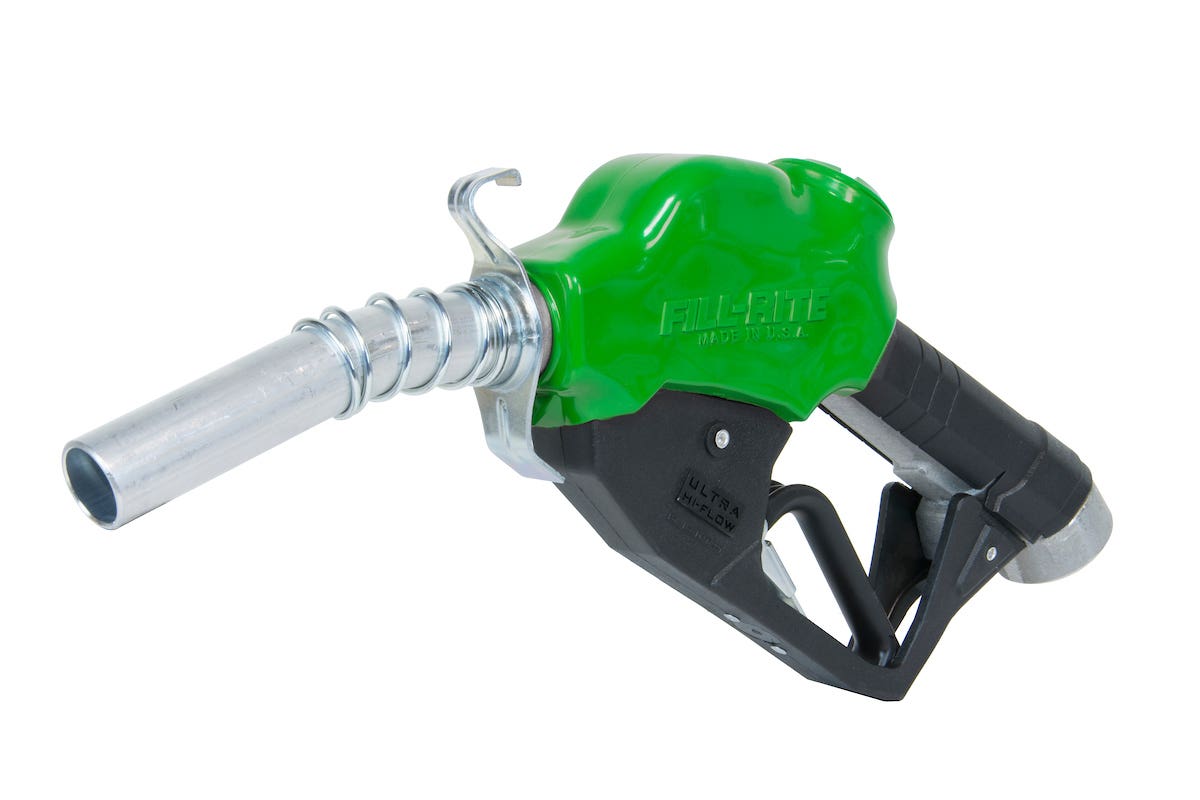 Fill-Rite N100DAU13G 1 in. Ultra High-Flow Automatic Diesel Nozzle, Green