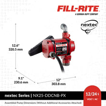 Fill-Rite NX25-DDCNB-PX dimensions