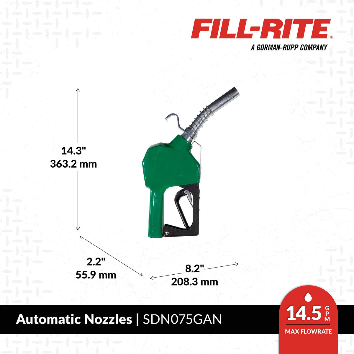 Fill-Rite SDN075GAN dimensions