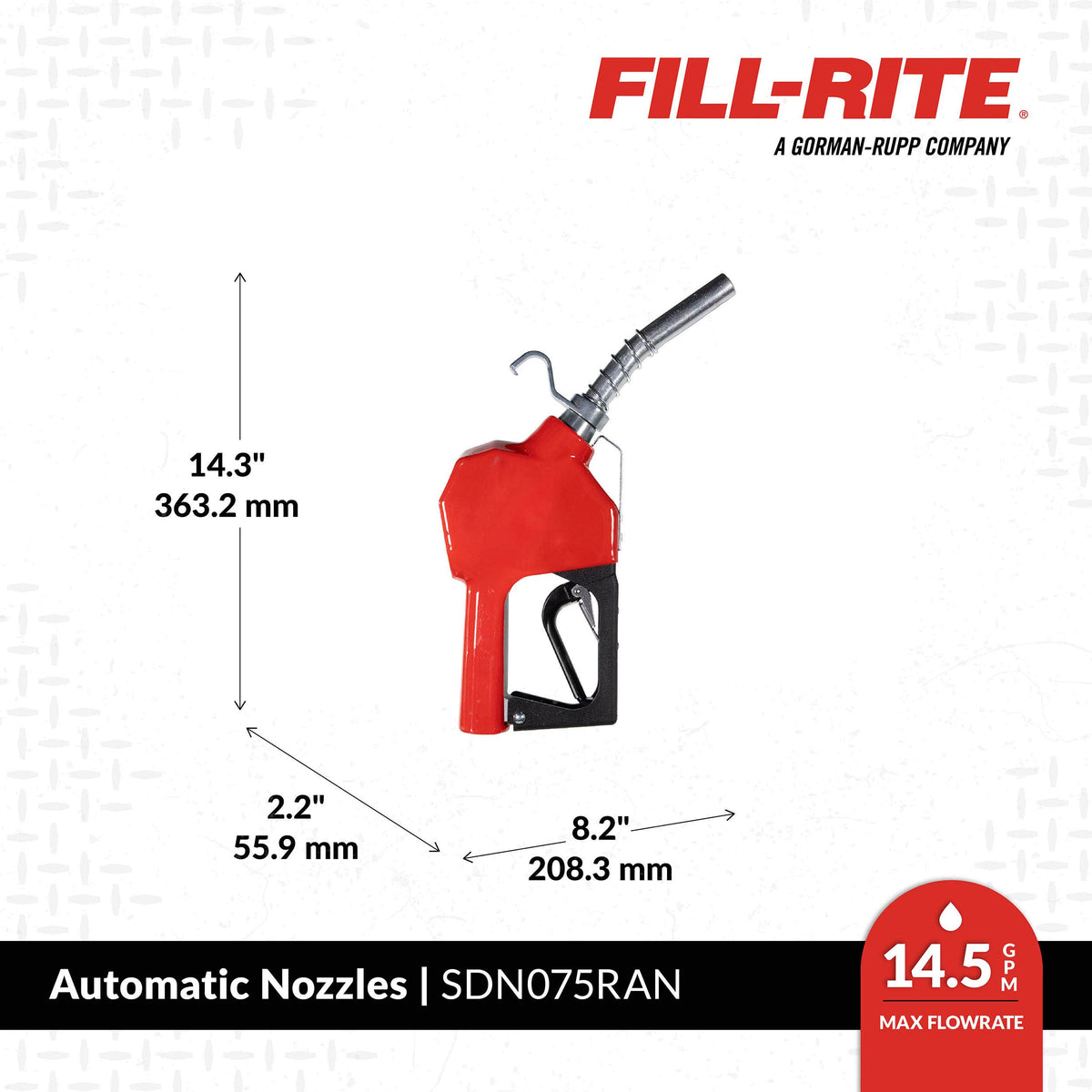 Fill-Rite SDN075RAN dimensions