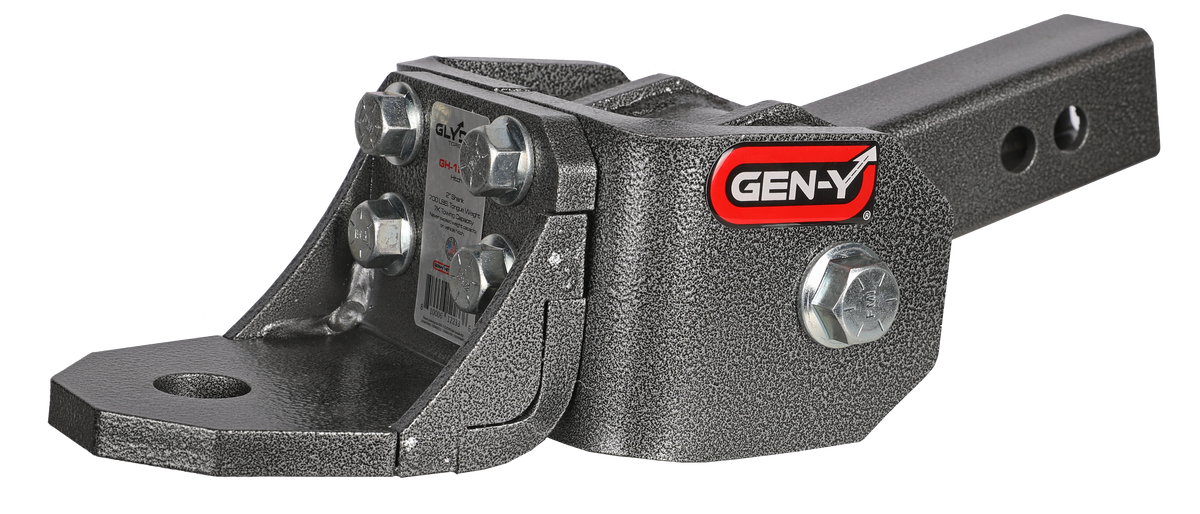 GEN-Y Hitch GLYDER TORSION-FLEX 2" Shank 2" drop .4K - .7K TW 7K Hitch & Ball Platform with 1" Diameter Mounting Hole