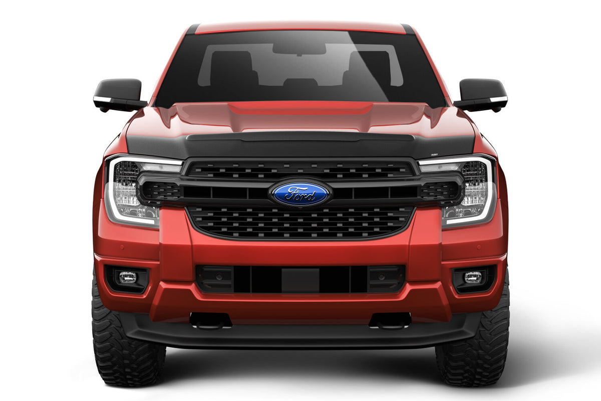 Husky Liners Aeroskin II Hood Protector; Matte Black Low Profile - 2019-2023 Ford Ranger - Part 2830166