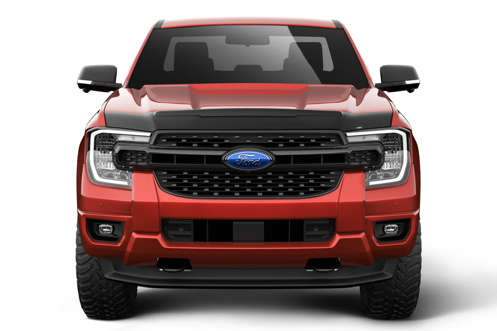 Husky Liners Aeroskin II Hood Protector; Matte Black Low Profile - 2024-2027 Ford Ranger - Part 2830266