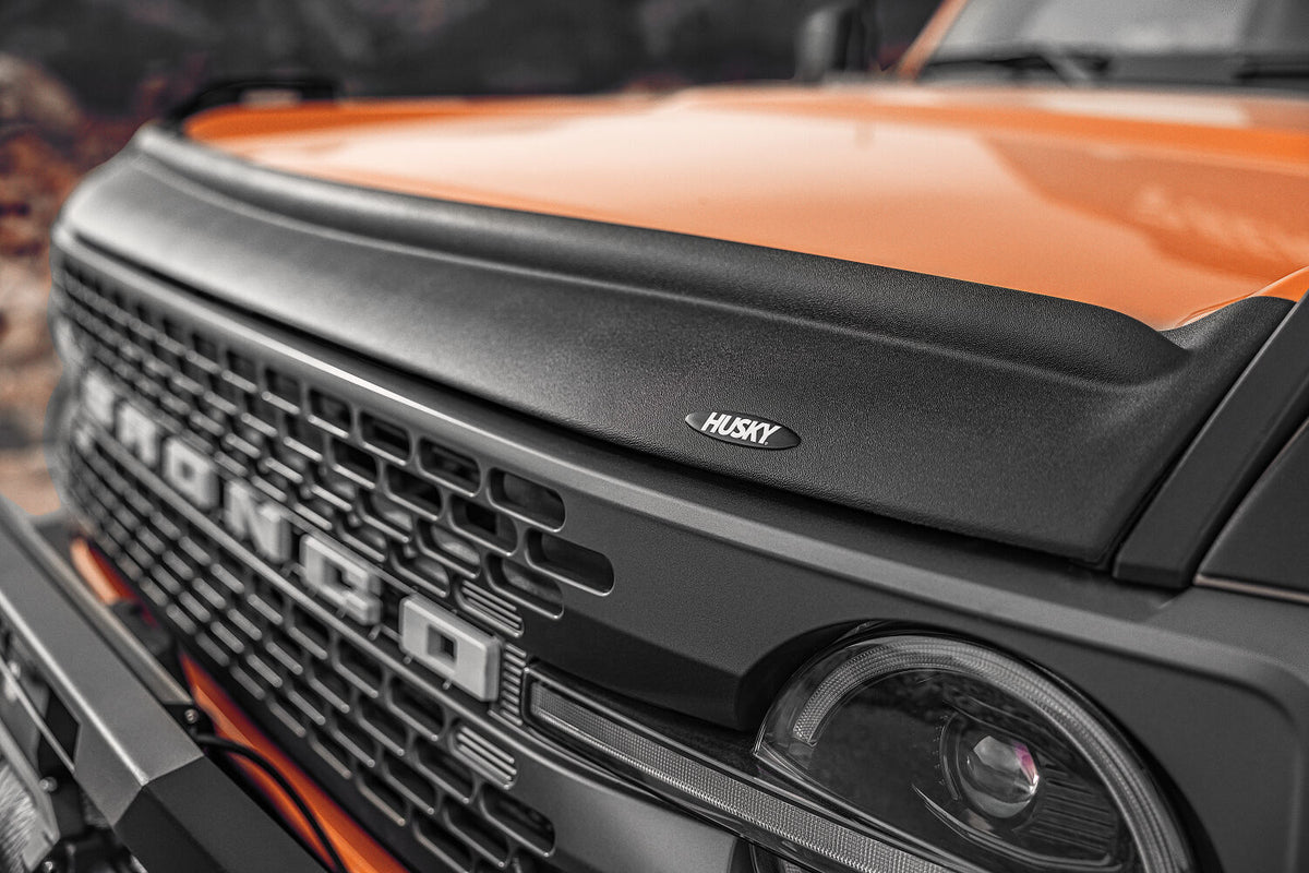 Husky Liners Aeroskin II Hood Protector; Matte Black Low Profile - 2021-2026 Ford Bronco Sport - Part 2830188