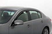 Husky Liners Low Profile Ventvisor Deflector; Smoke with Chrome Trim; Outside Mount; 6 pc. - 2007-2011 Honda CR-V - Part 2886002