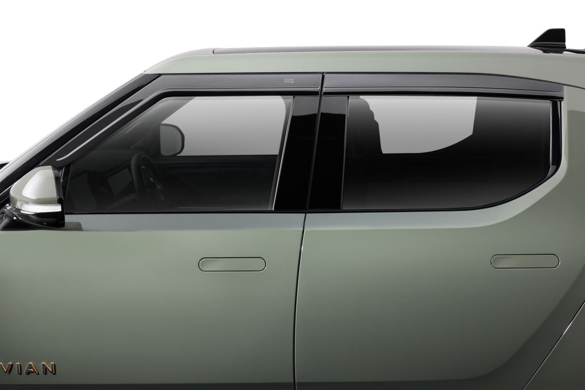 Husky Liners Low Profile Ventvisor Deflector; Smoke; Outside Mount; 4 pc. - 2022-2026 Rivian R1T - Part 2854108