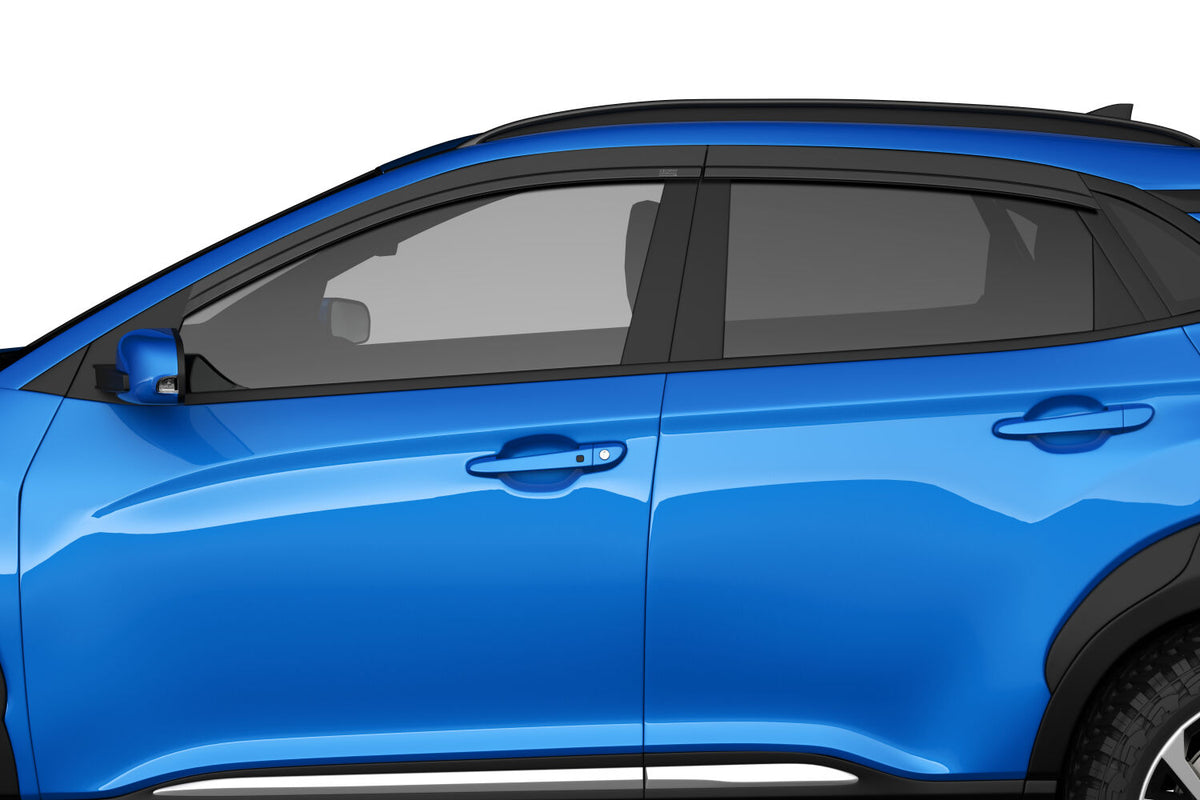 Husky Liners Low Profile Ventvisor Deflector; Smoke; Outside Mount; 4 pc. - 2020-2023 Hyundai Kona - Part 2854122