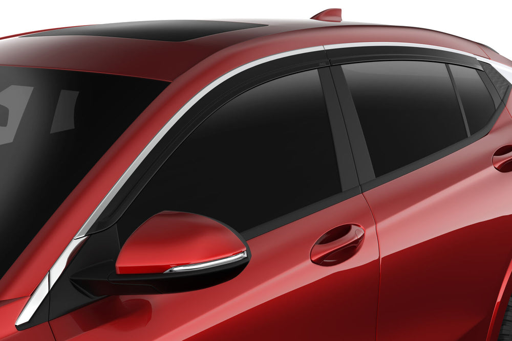 Husky Liners Low Profile Ventvisor Deflector; Smoke with Chrome Trim; Outside Mount; 4 pc. - 2024-2026 Buick Envista - Part 2884064