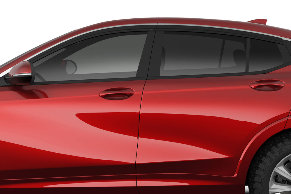 Husky Liners Low Profile Ventvisor Deflector; Smoke with Chrome Trim; Outside Mount; 4 pc. - 2024-2026 Buick Envista - Part 2884064