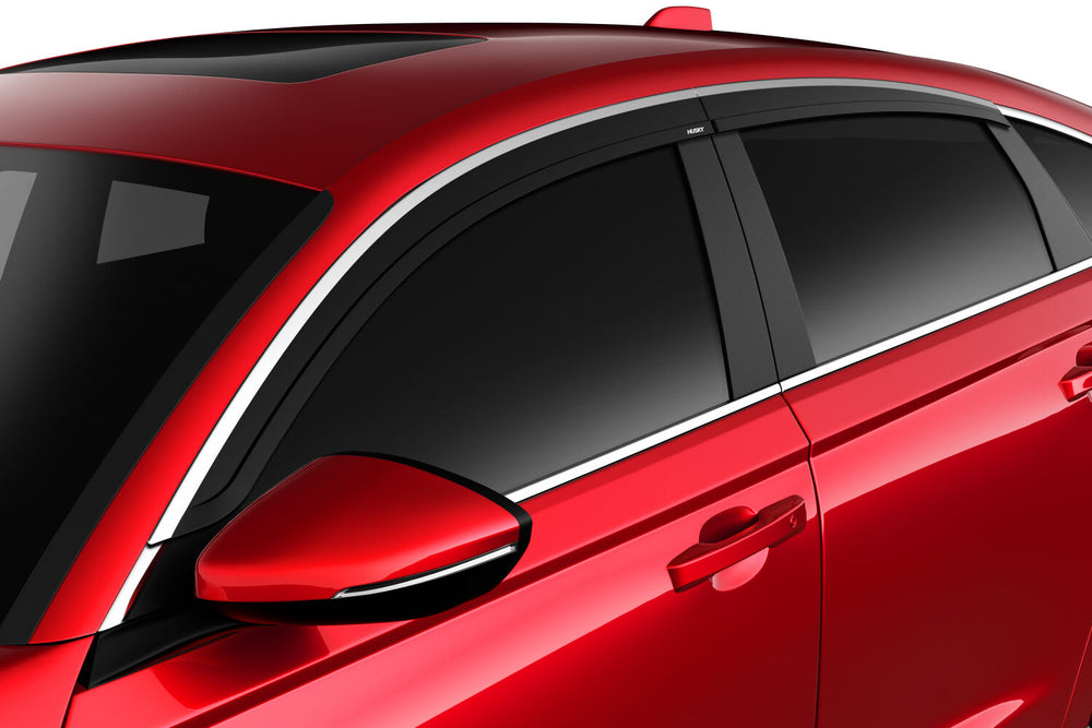 Husky Liners Low Profile Ventvisor Deflector; Smoke with Chrome Trim; Outside Mount; 4 pc. - 2023-2026 Honda Accord - Part 2884067