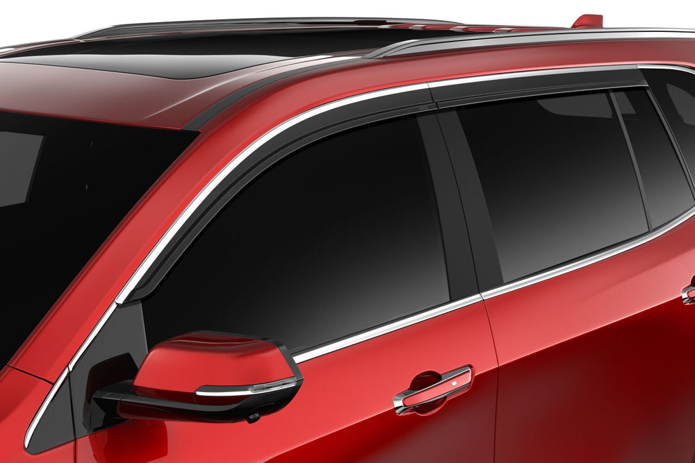 Husky Liners Low Profile Ventvisor Deflector; Smoke with Chrome Trim; Outside Mount; 4 pc. - 2018-2024 Buick Enclave - Part 2884066