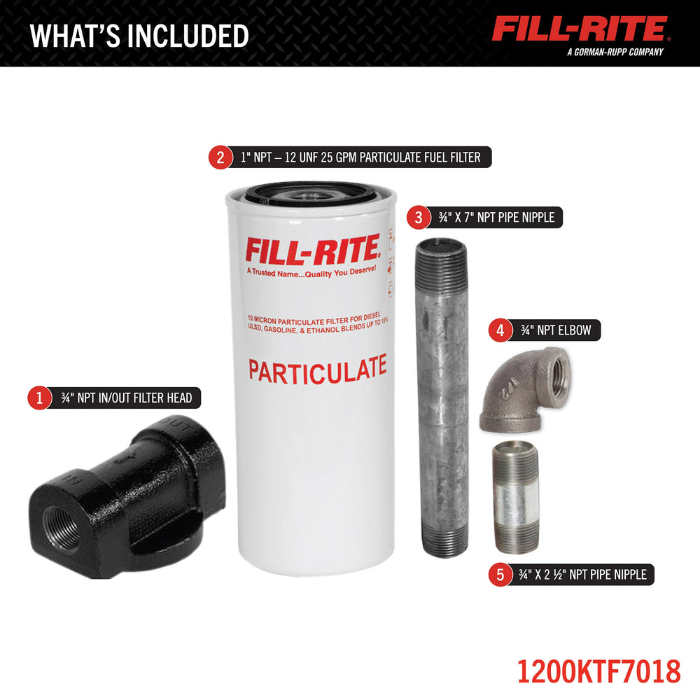 Fill-Rite 1200KTF7018 included parts