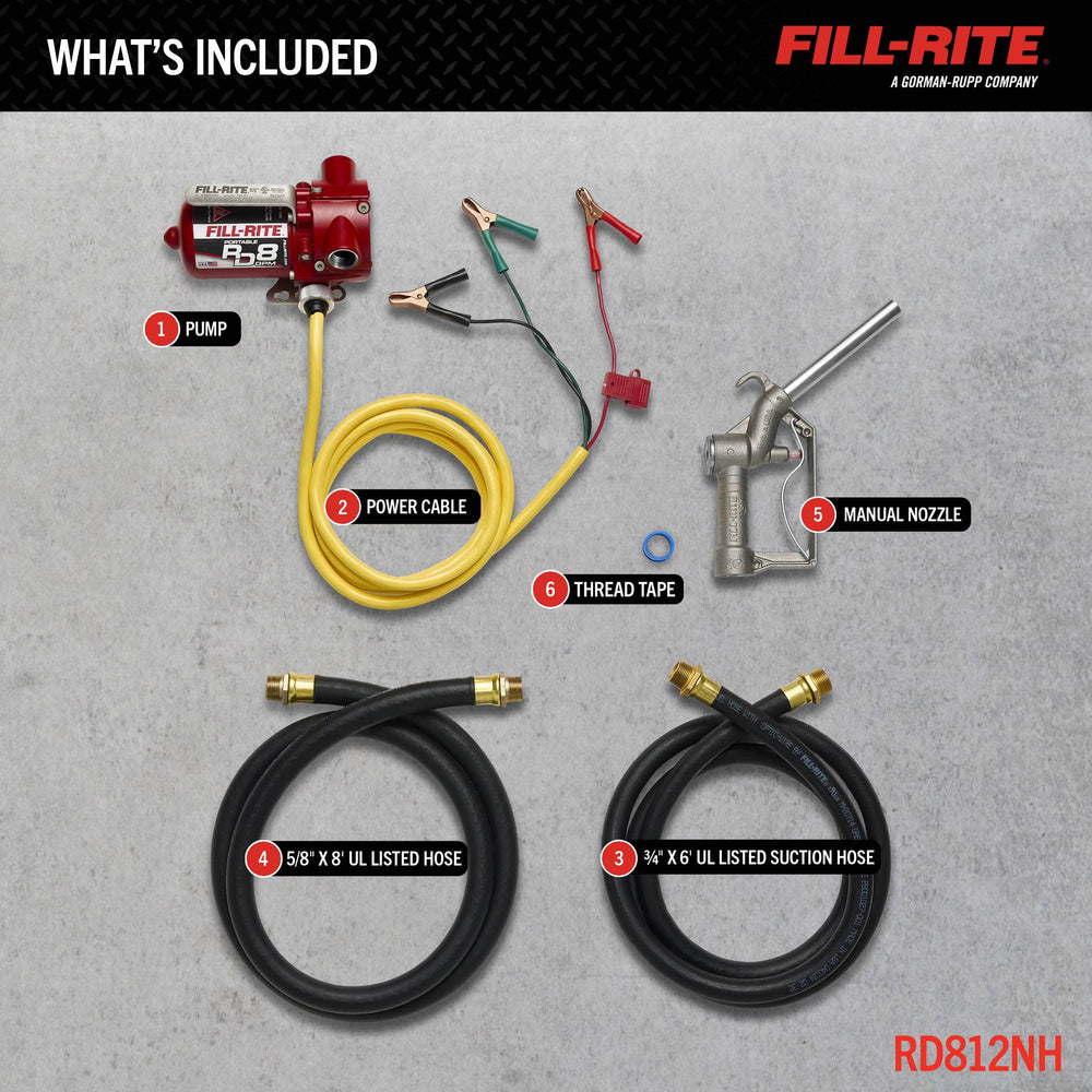 Fill-Rite RD812NH included parts