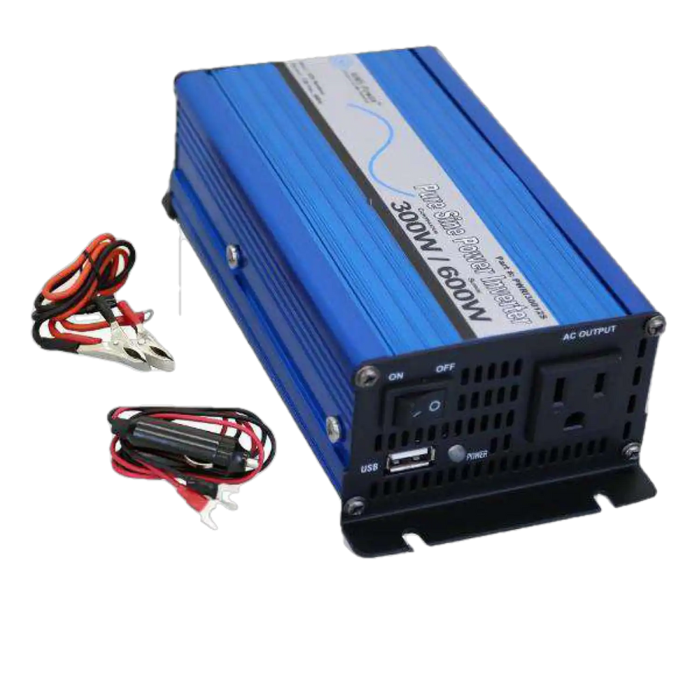 AIMS Power 600 Watt Power Inverter with 3x surge Industrial ETL Listed to UL 458 12 VDC 120 VAC 50/60Hz - PILF6W12V120V