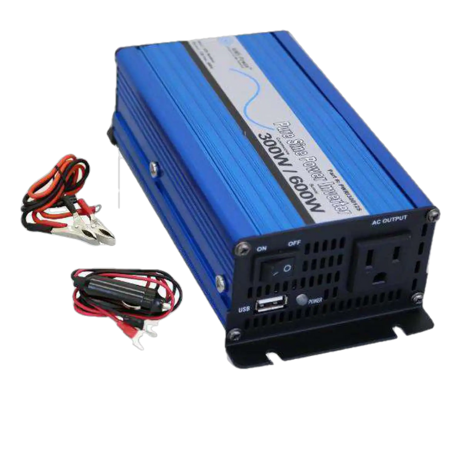 AIMS Power 600 Watt Power Inverter with 3x surge Industrial ETL Listed to UL 458 12 VDC 120 VAC 50/60Hz - PILF6W12V120V