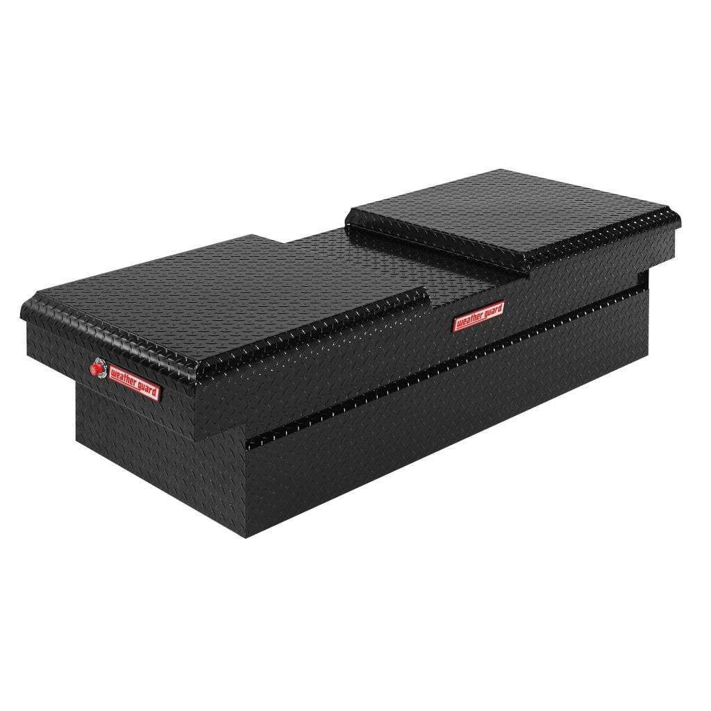 Weather Guard Full-Size Extra Wide Aluminum Gull Wing Box, Gloss Black (114-5-04)