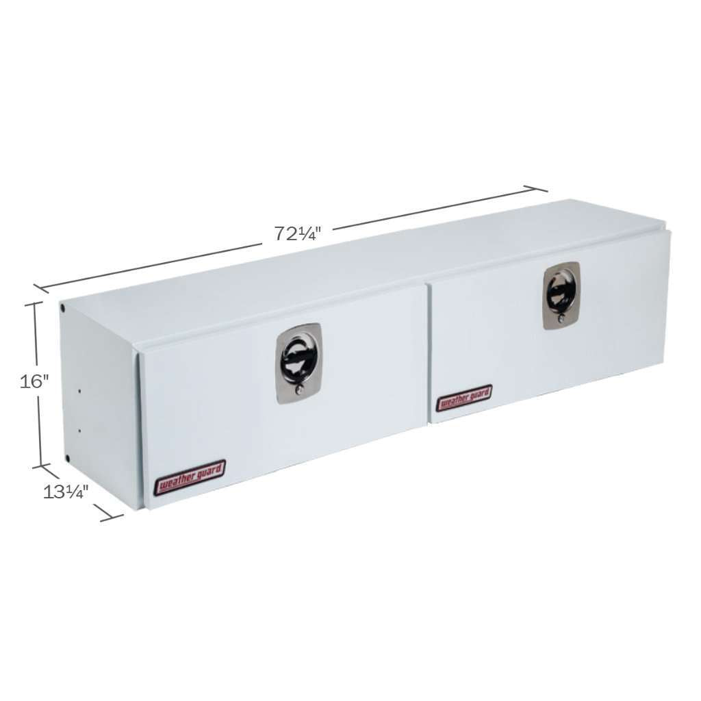 Weather Guard 72 in Steel Top Mount Tool Box, Double Door, White (272-3-02)