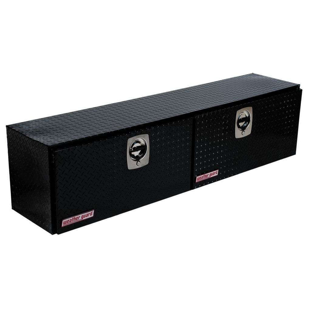 Weather Guard 72 in Aluminum Top Mount Tool Box, Double Door, Gloss Black (372-5-02)