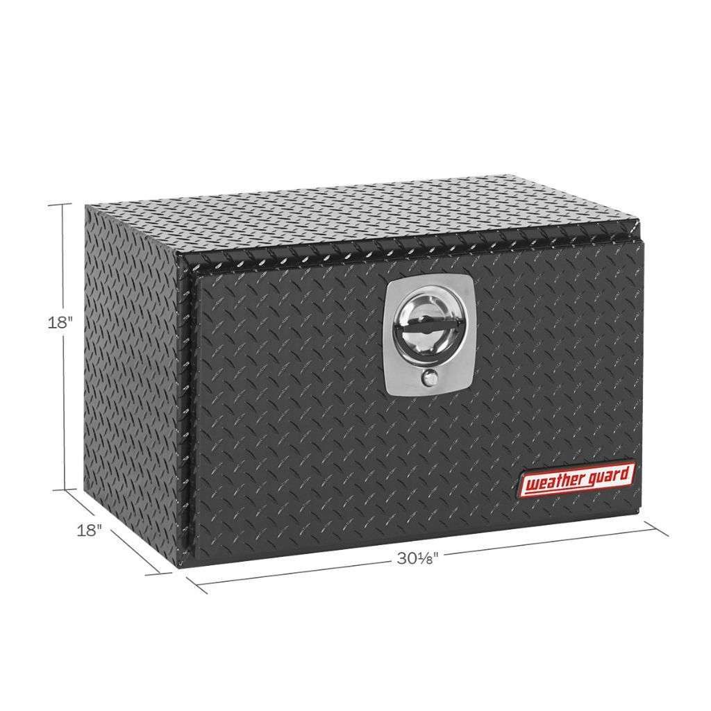 Weather Guard 30 in Compact Aluminum Underbody Tool Box, Gloss Black (631-5-02)