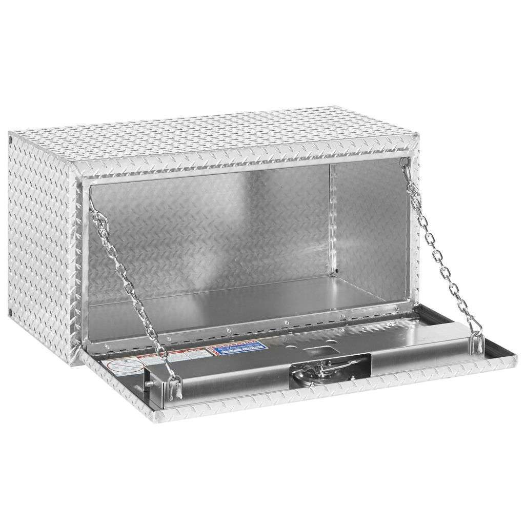 Weather Guard 37 in Compact Aluminum Underbody Tool Box, Bright Aluminum (636-0-02)