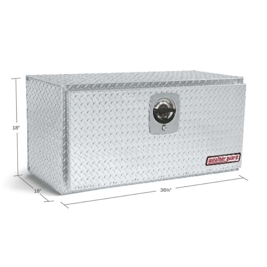 Weather Guard 37 in Compact Aluminum Underbody Tool Box, Bright Aluminum (636-0-02)