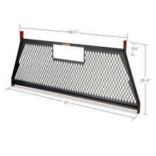Weather Guard PROTECT-A-RAIL Mesh Screen Cab Protector Headache Rack, Gloss Black Steel (1906-5-02)