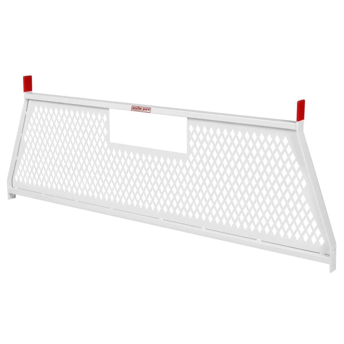 Weather Guard PROTECT-A-RAIL Mesh Screen Cab Protector Headache Rack, White Steel (1906-3-02)