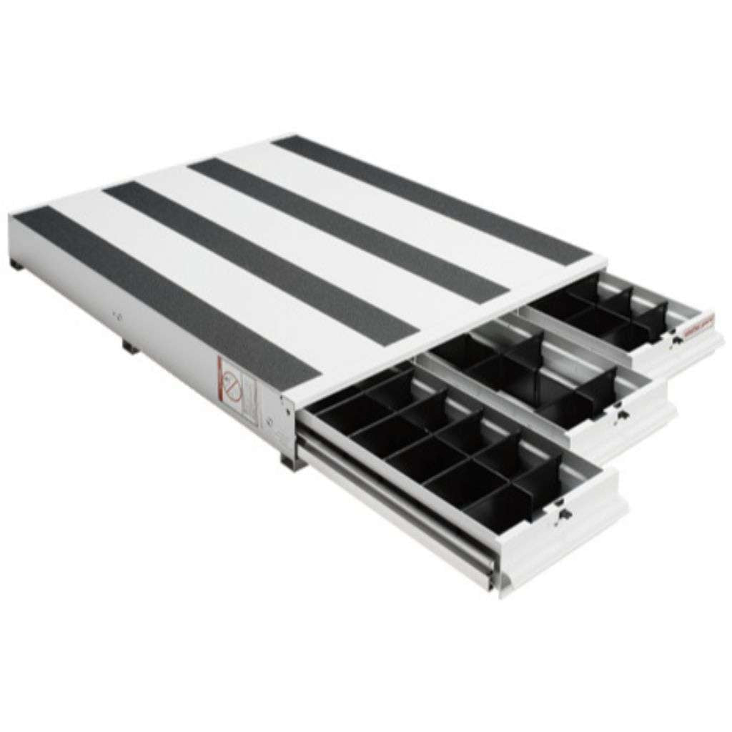 Weather Guard ITEMIZER 3-Drawer Unit, 49 x 36 x 6.75 in, White Aluminum (317-3)